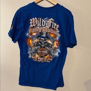 2021 Harley-Davidson Wild Fire Villa Park Illinois Blue Tee